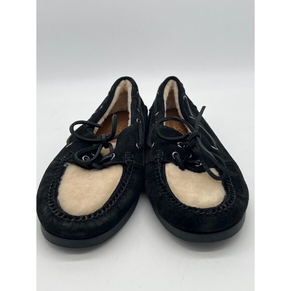 G.H. Bass Mens Black & Beige Suede Mocs Originals Size 9 - Picture 2 of 10